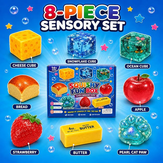 8Pcs Squishy Fun Box