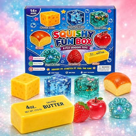 8Pcs Squishy Fun Box